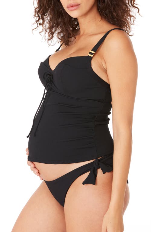 Porto Vecchio Maternity Tankini Swimsuit in Black