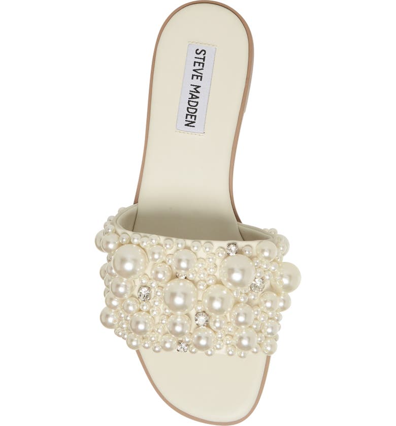 Steve Madden Knicky Imitation Pearl Embellished Slide Sandal (Women ...