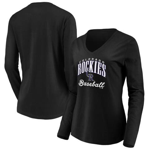 Carolina Panthers Fanatics Branded Women's Drive Forward V-Neck Long Sleeve  T-Shirt - Black