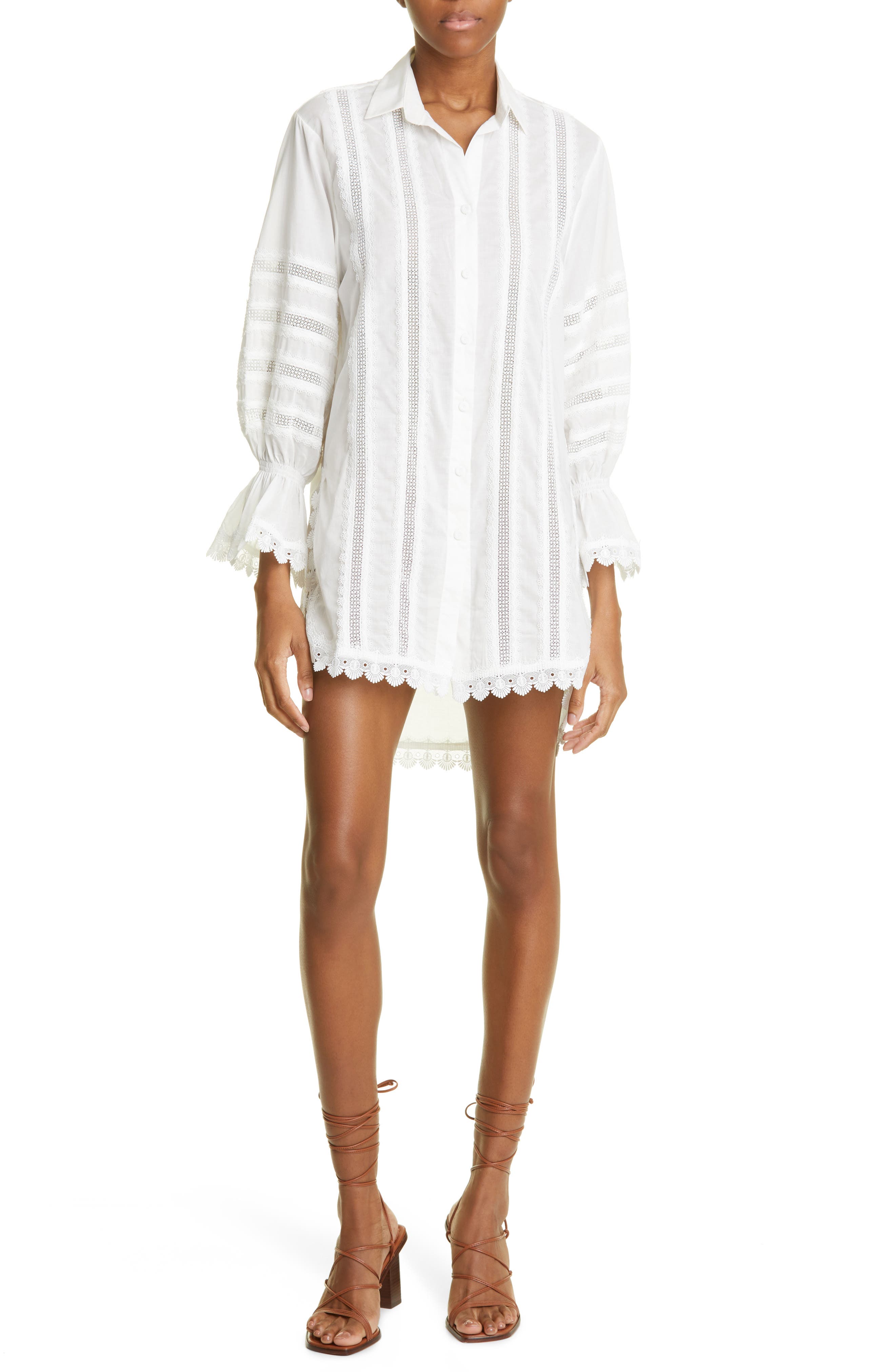 WAIMARI Catalana Lace Inset High-Low 