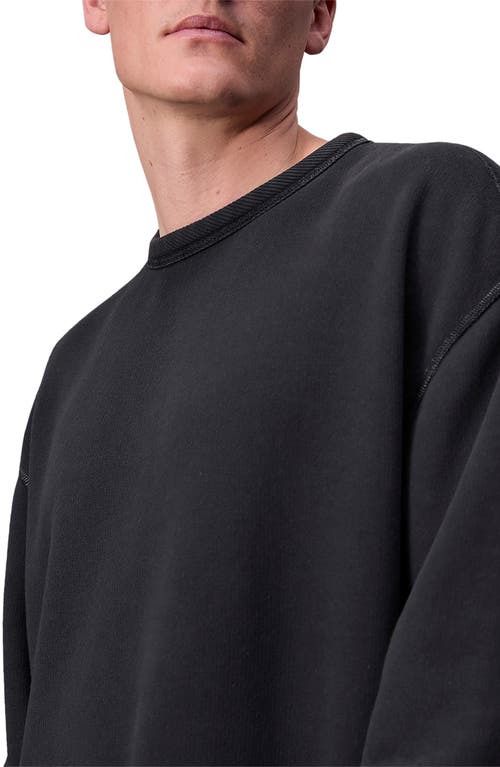 Shop Rag & Bone Cotton French Terry Sweatshirt In Black