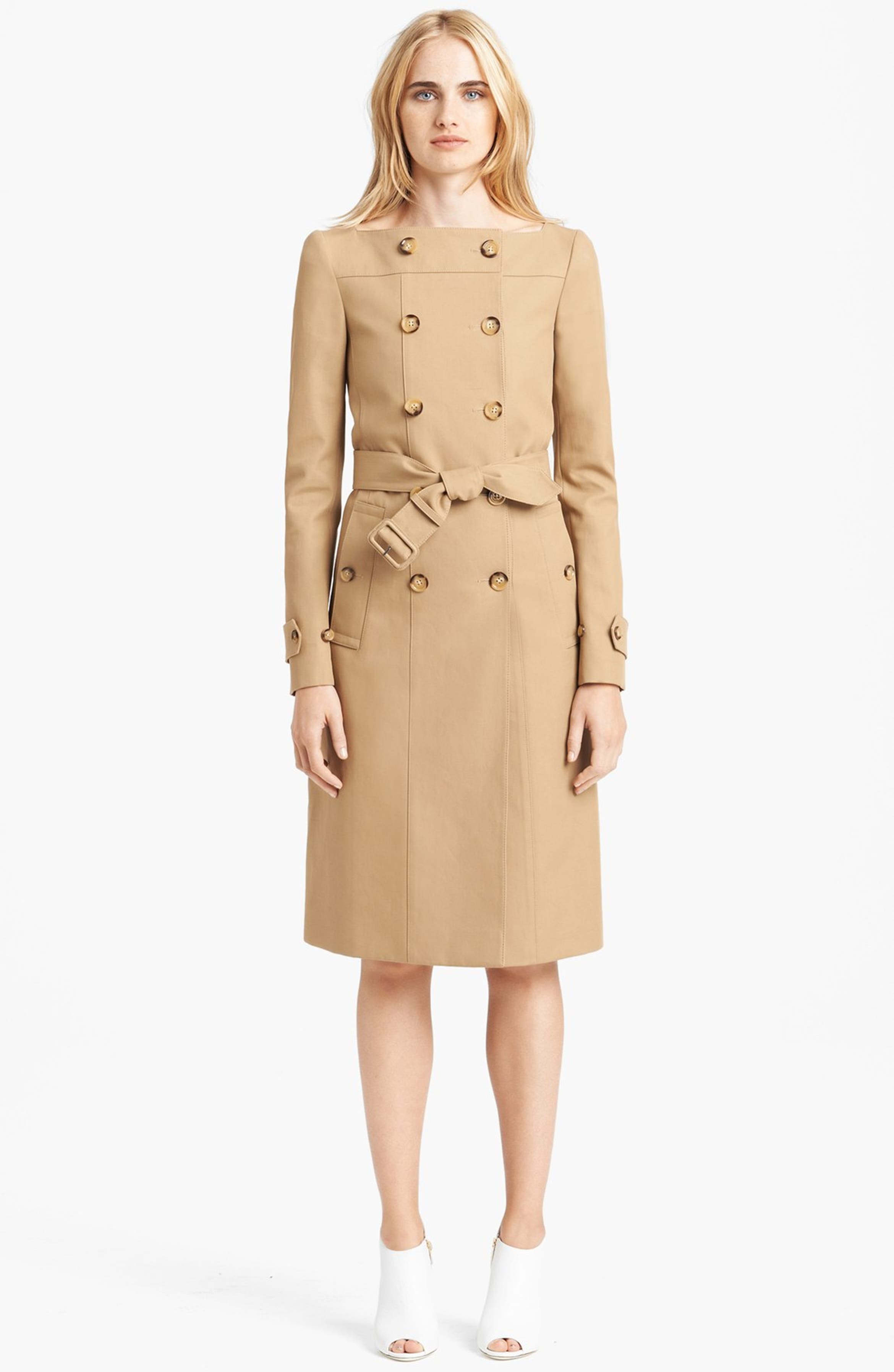 Burberry Prorsum Belted Double Breasted Twill Coat | Nordstrom