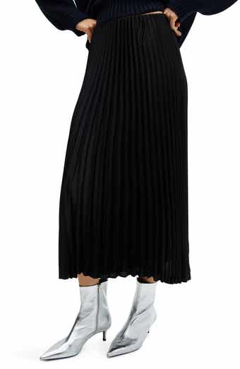 Black pleated skirt mango online