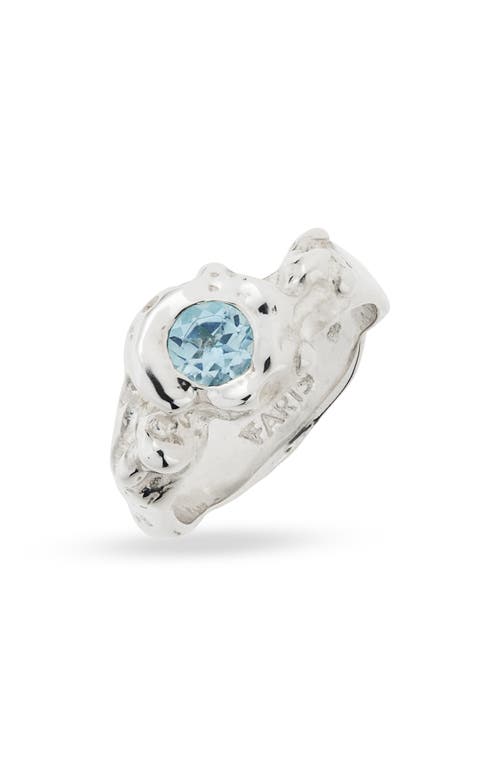 Shop Faris Blue Topaz Statement Ring In Silver