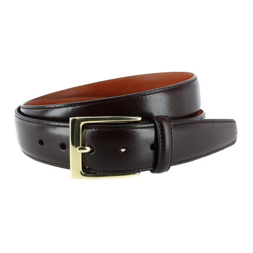 Shop Trafalgar Big & Tall Classic Cortina 30mm Leather Belt In Dark Brown