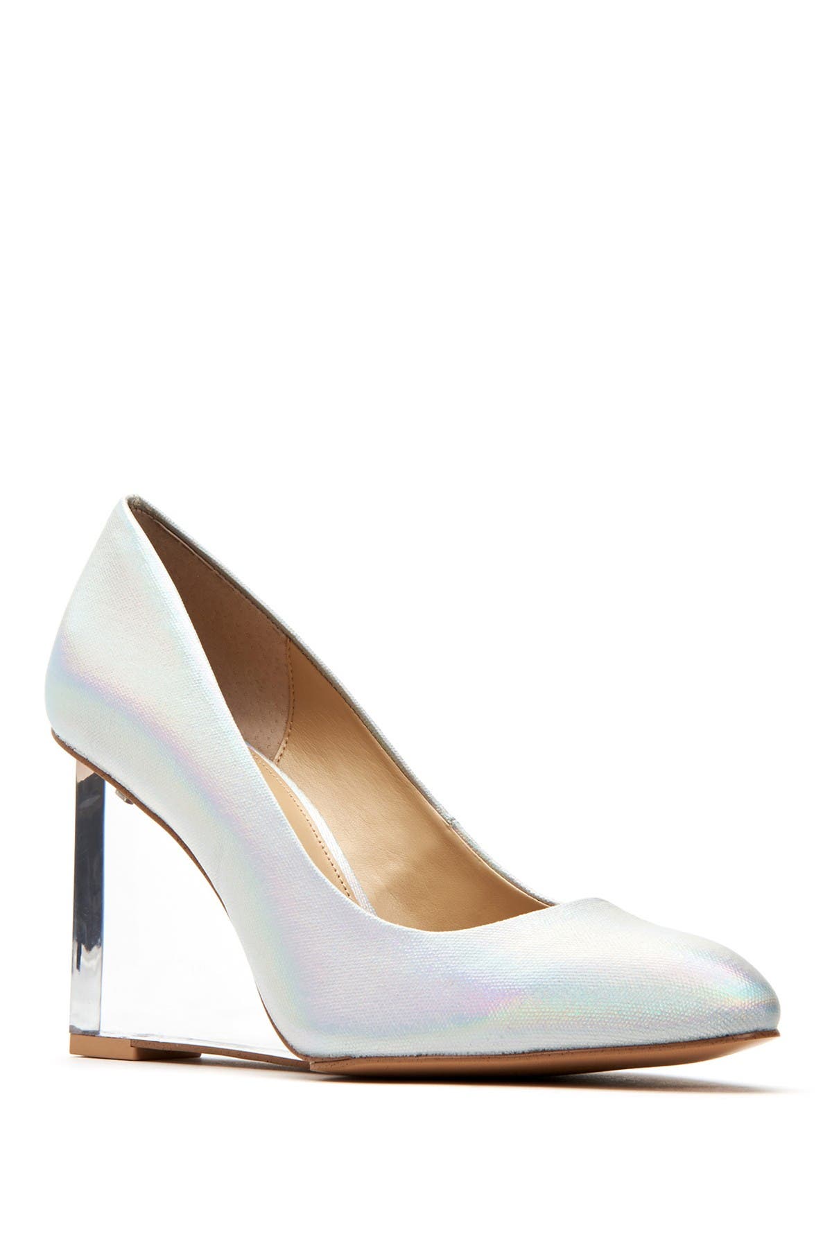 translucent wedge heels