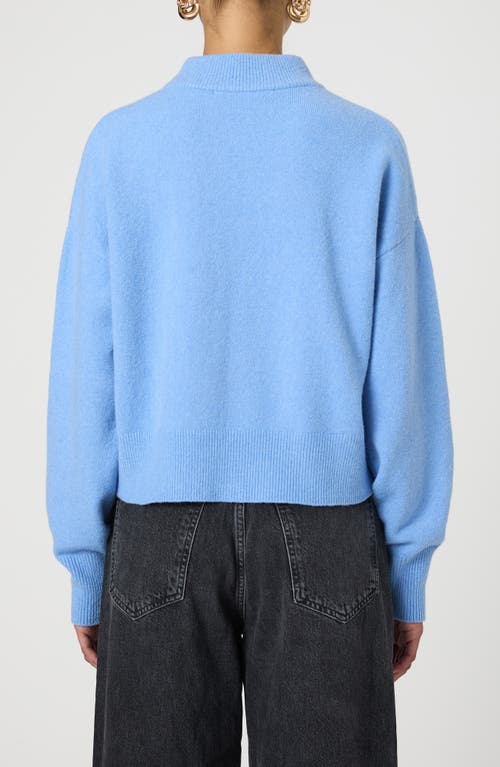 Shop French Connection Vhari Mock Neck Sweater In Dusted Blue