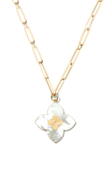 Steff Silver & Enamel Stars Love Lock Necklaces