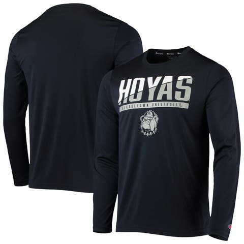 Men's Champion Navy Dayton Flyers Football Jersey Long Sleeve T-Shirt