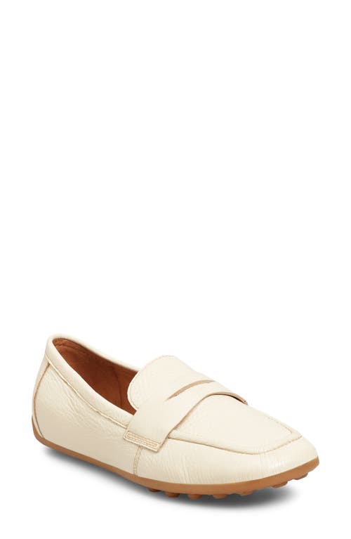 Allie Moc Toe Penny Loafer in Cream
