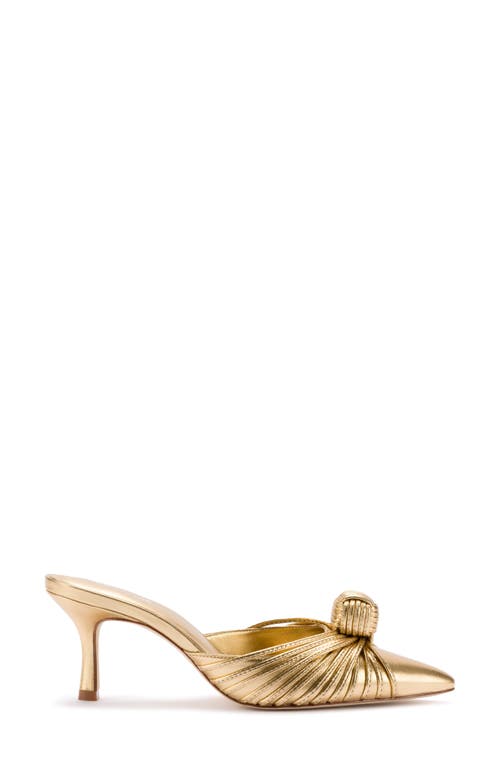 Larroude Larroudé Valerie Pointed Toe Mule In Gold