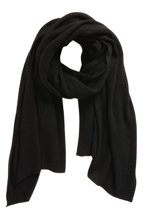 Vince Cashmere Featherweight Travel Scarf In Black