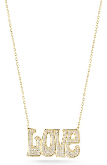 Sphera Milano Pavé Love Necklace In Gold