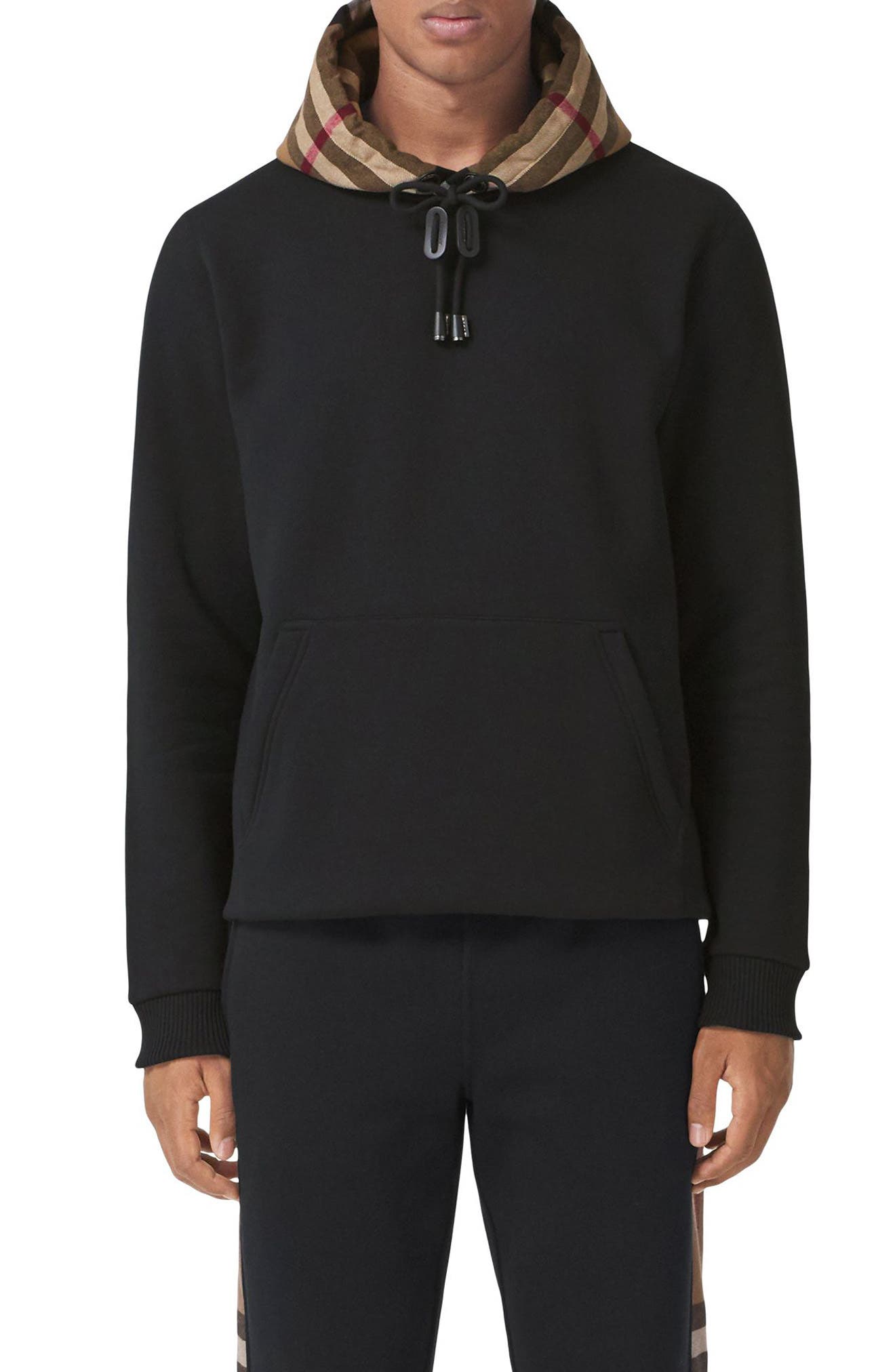 burberry black hoodie mens