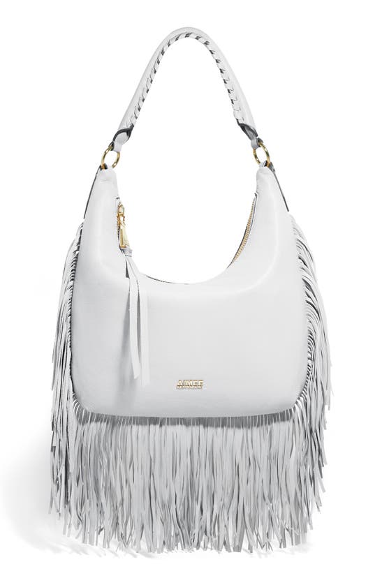 Shop Aimee Kestenberg Fringe Benefits Hobo Bag In Cloud