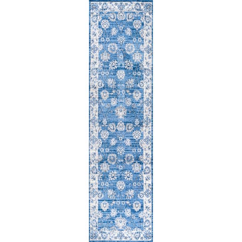 Jonathan Y Modern Persian Vintage Moroccan Traditional Area Rug In Blue/ivory