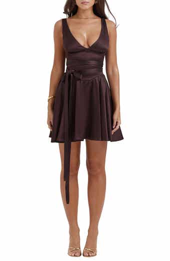 House of CB - Jasmine Oyster Draped Strapless Corset Dress • Curated By KT