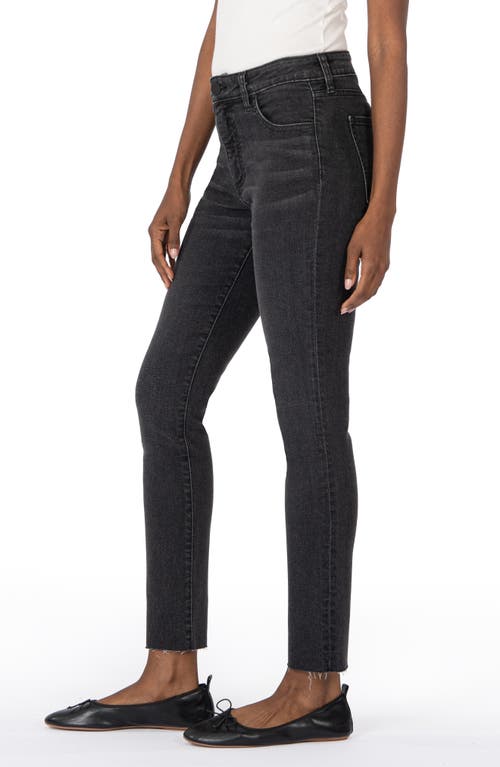 Shop Kut From The Kloth Reese Fab Ab High Waist Raw Hem Skinny Jeans In Respectable