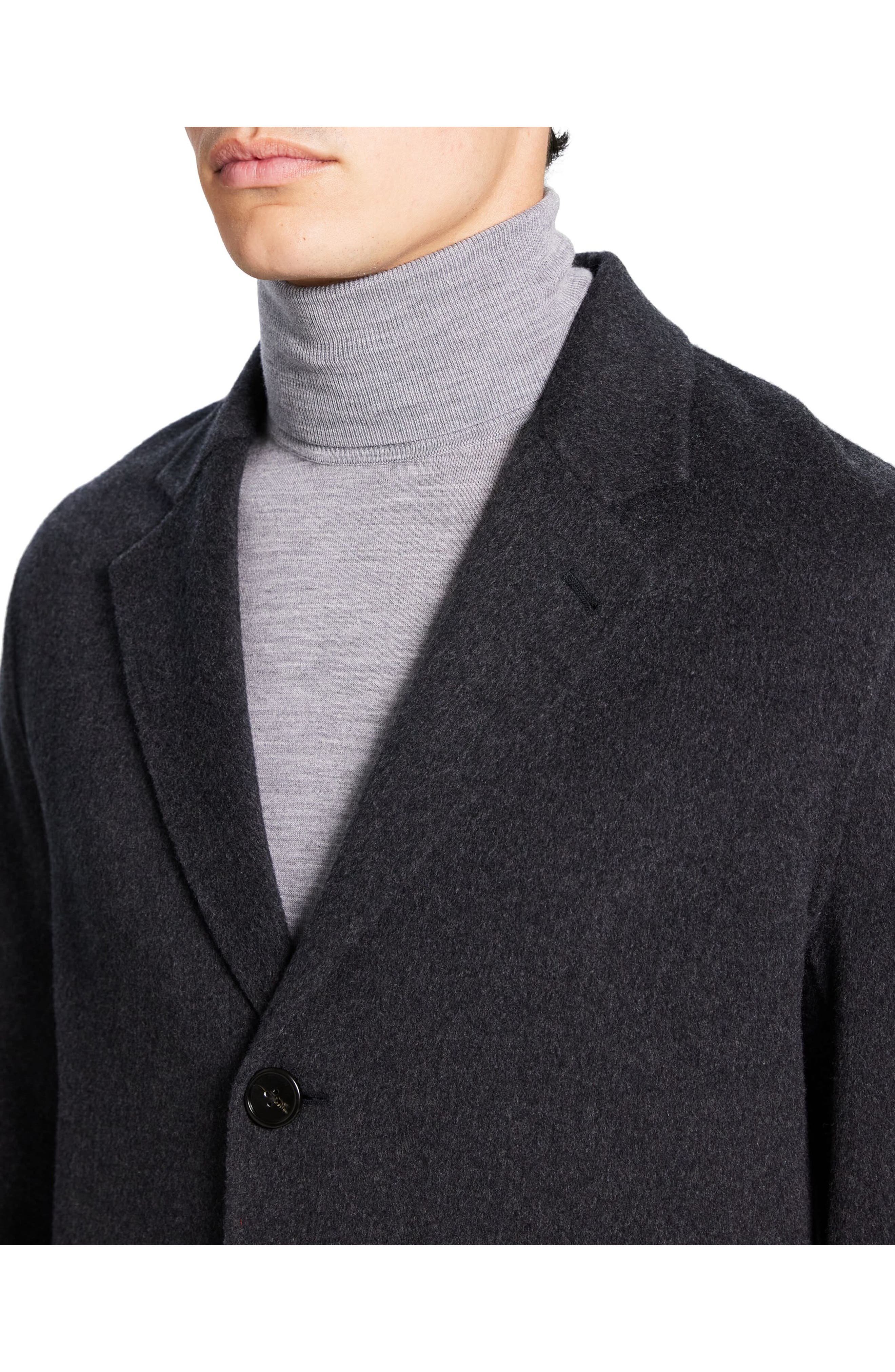 suffolk coat in double face wool cashmere