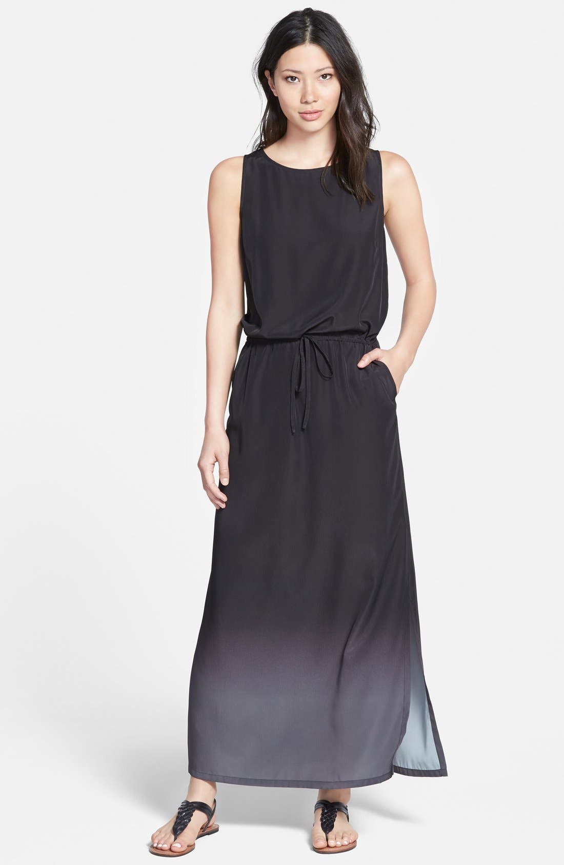 Caslon® Drawstring Maxi Dress (Regular & Petite) Nordstrom