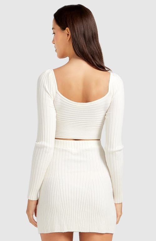 Belle & Bloom Forget Me Not Knit Crop In Cream
