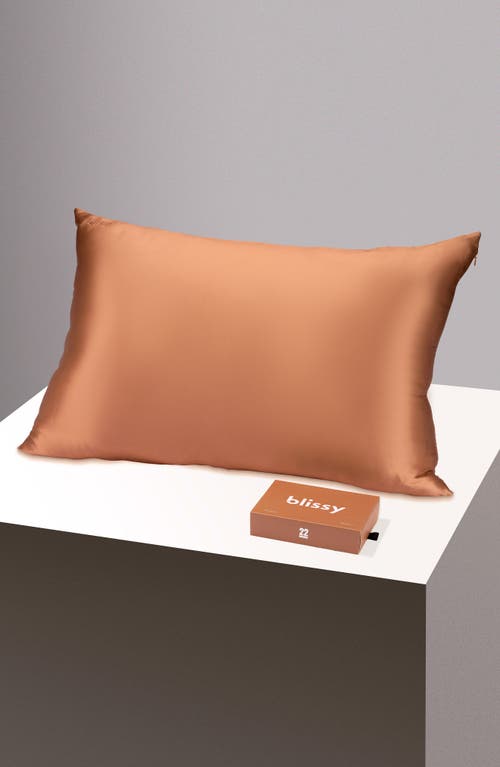 Blissy Mulberry Silk Pillowcase In Cinnamon