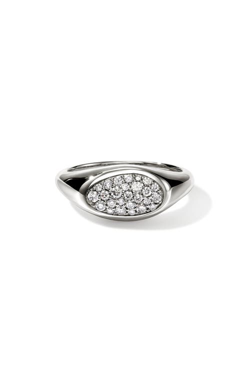 Shop John Hardy Pebble Ring, Sterling Silver, Diamonds