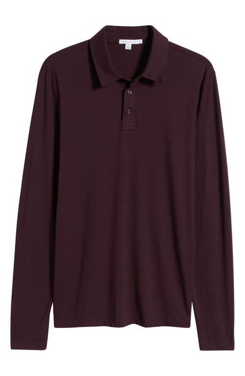 Shop Threads 4 Thought Luxe Jersey Long Sleeve Polo In Peppercorn