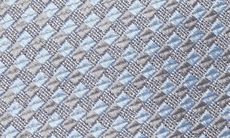 Shop Nordstrom Haidan Mini Pattern Silk Tie In Silver