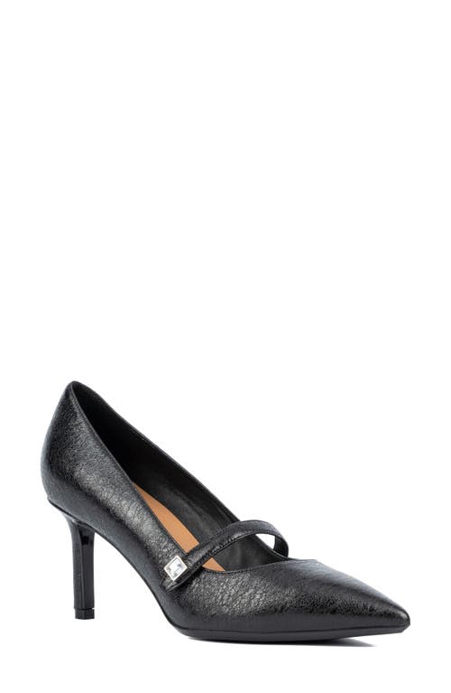 Marisol Pointed Toe Mary Jane Pump in Black