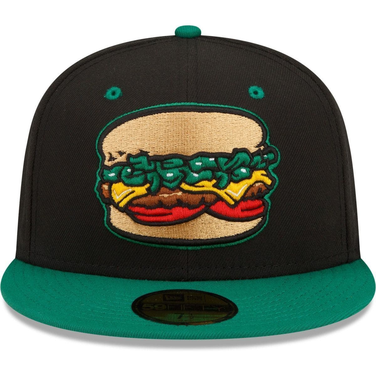 New Era Men's New Era Black Albuquerque Isotopes Green Chile Cheeseburgers Theme Night 59FIFTY