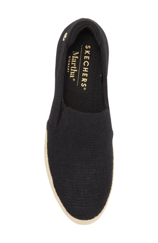 Shop Skechers X Martha Stewart Bobs Sesame Slip-on Sneaker In Black