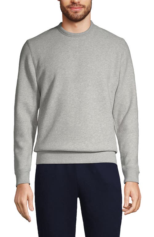 Lands' End Long Sleeve Serious Sweats Crewneck Sweatshirt In Gray Heather