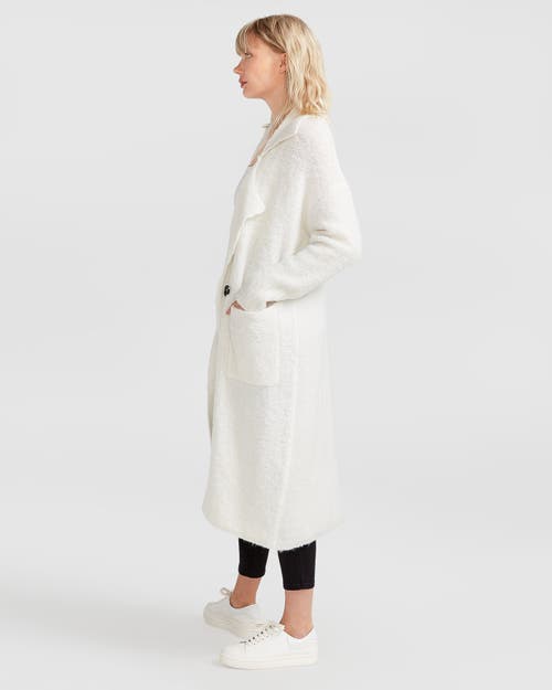 Belle & Bloom Born To Run Sustainable Sweater Coat In White