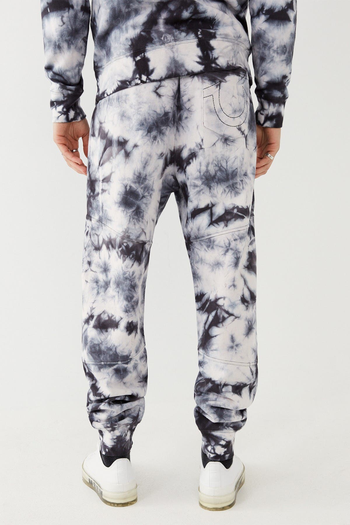 True Religion Tie Dye Drawstring Joggers In Black
