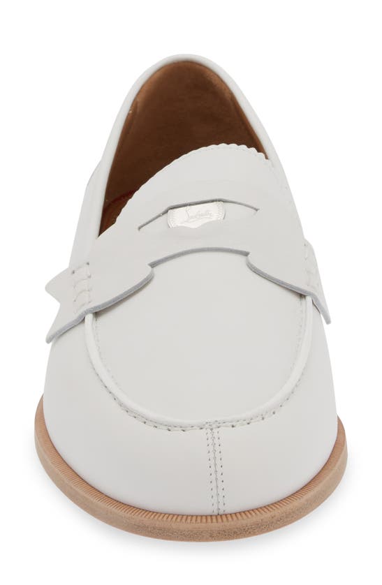 Shop Christian Louboutin Penny Loafer In White