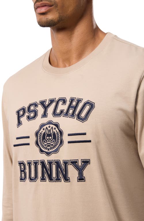 Shop Psycho Bunny London Long Sleeve Graphic T-shirt In Stone