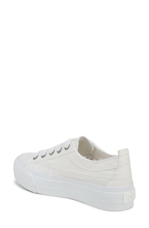 Blowfish Footwear Sadie Sun Platform Sneaker In White Embroidered Canvas