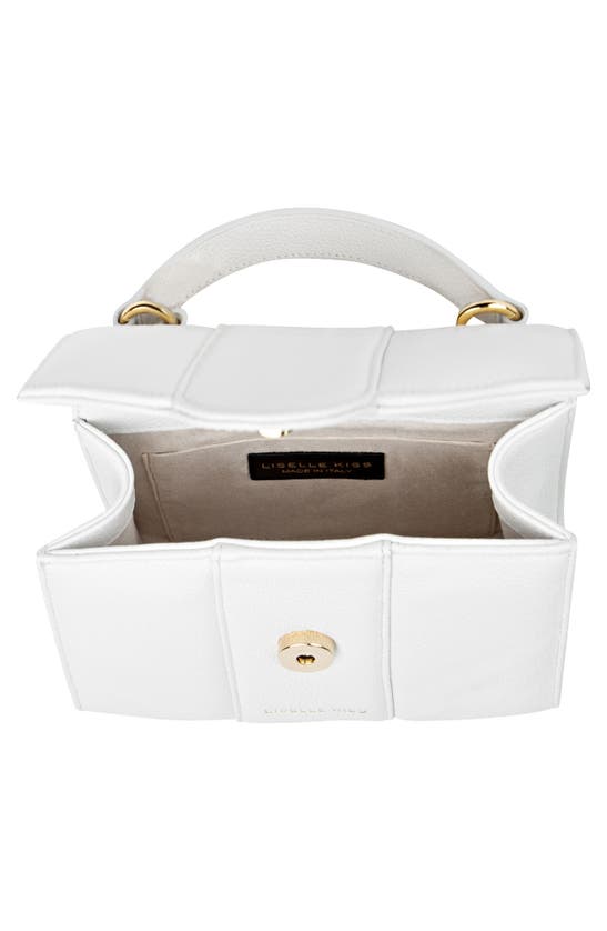 Liselle Kiss Meli Leather Top Handle Bag In White | ModeSens