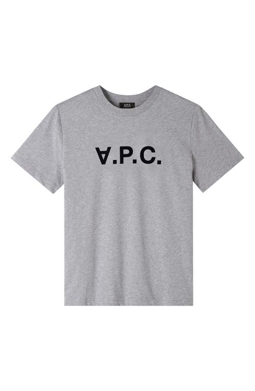 Apc A.p.c. Grand V.p.c. Logo T-shirt In Gray