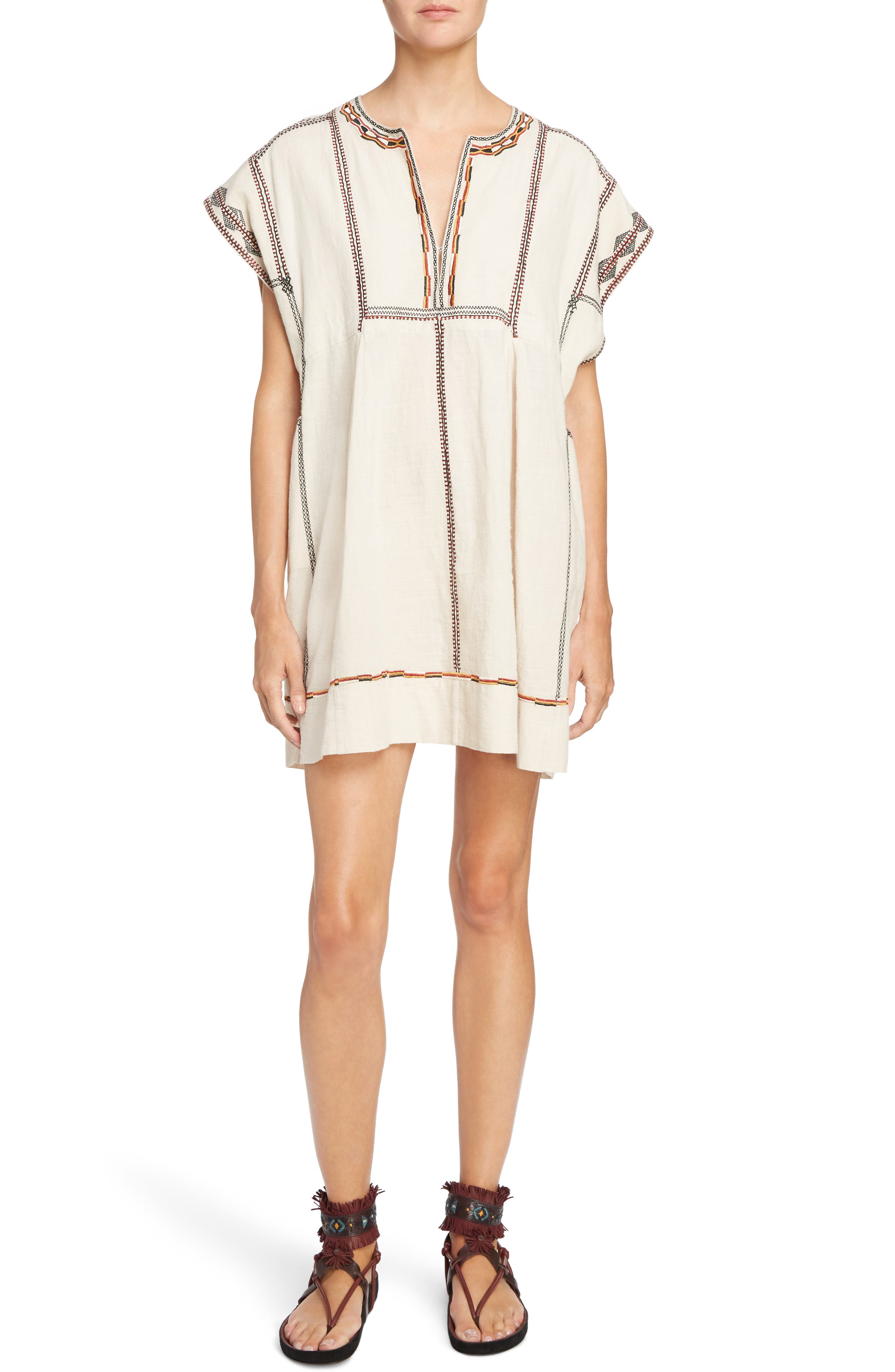 isabel marant embroidered dress