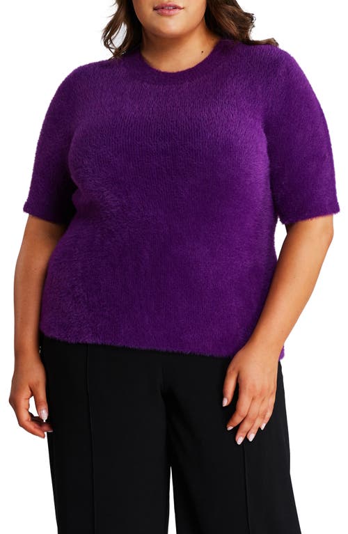 Nora Fuzzy Sweater in Ultraviolet