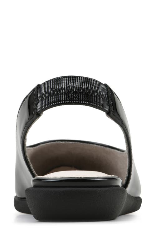Cliffs By White Mountain Memory Slingback Flat In Black/patent