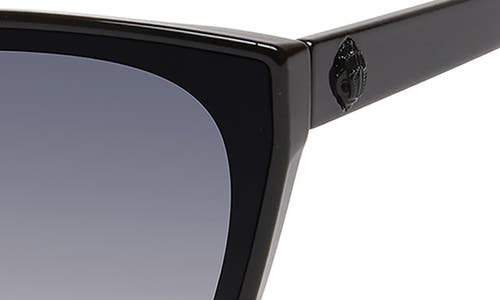 Shop Kurt Geiger London 64mm Cat Eye Sunglasses In Black Crystal Fuchsia/smoke