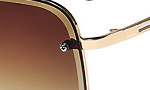 Fifth & Ninth Memphis 62mm Aviator Sunglasses In Gold/brown