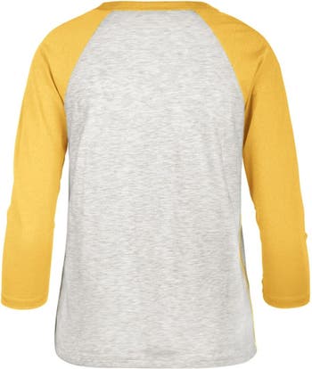 47 Women's Los Angeles Dodgers Cream Retro Daze 3/4 Raglan Long Sleeve  T-Shirt