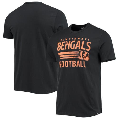 Men's '47 Black Cincinnati Bengals Conrider Franklin T-Shirt