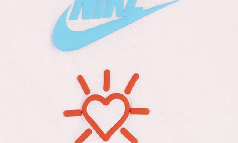 Shop Nike Kids' Love Icon Stack T-shirt In Pink Foam