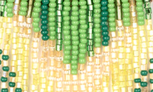 Deepa Gurnani Ishani Beaded Drop Earrings In Lime