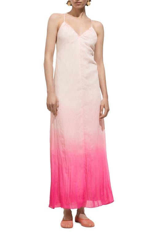 Mango Printed Lyocell Dress Fuchsia In Fuchsia